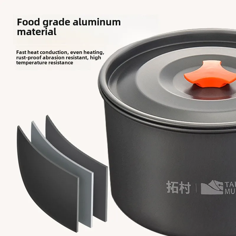 Camping Cookware Set Outdoor C - đánh giá và giá Camping Cooking Set With Kettle