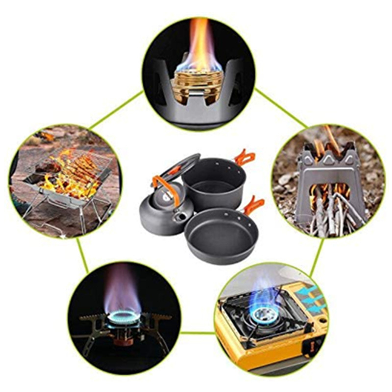 2~3 Person Outdoor Camping and - đánh giá và giá Camping Cooking Set 2 Person
