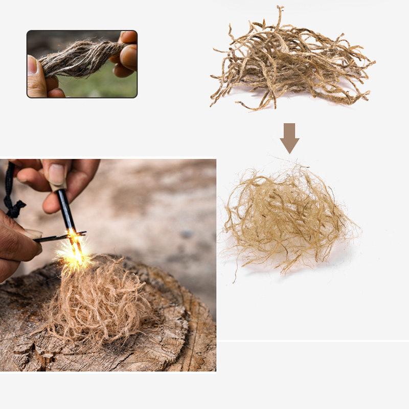Outdoor Mini Wax Hemp Rope Por - đánh giá và giá Camping Cooking Wood Stove