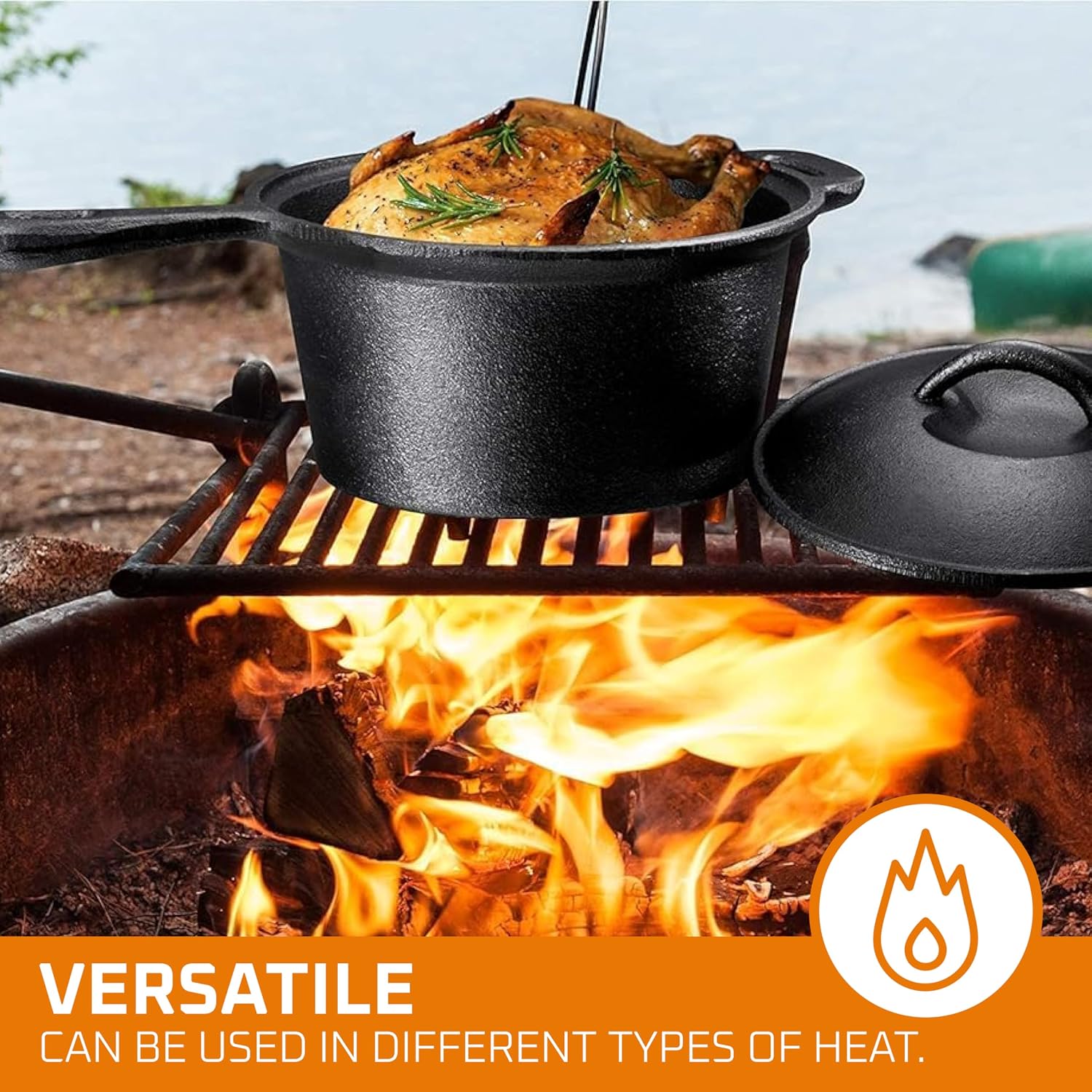 Camping Cooking Set Of 7. Pre  - đánh giá và giá Camping Cooking Cast Iron