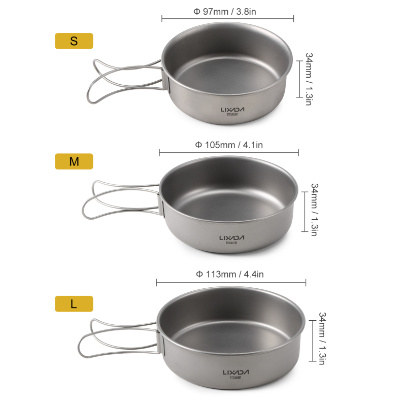 Lixada Titanium Bowls Ultralig - đánh giá và giá Mess Kit Titanium