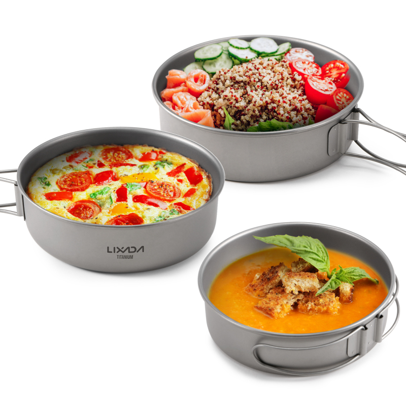 Lixada Titanium Bowls Ultralig - đánh giá và giá Mess Kit Titanium