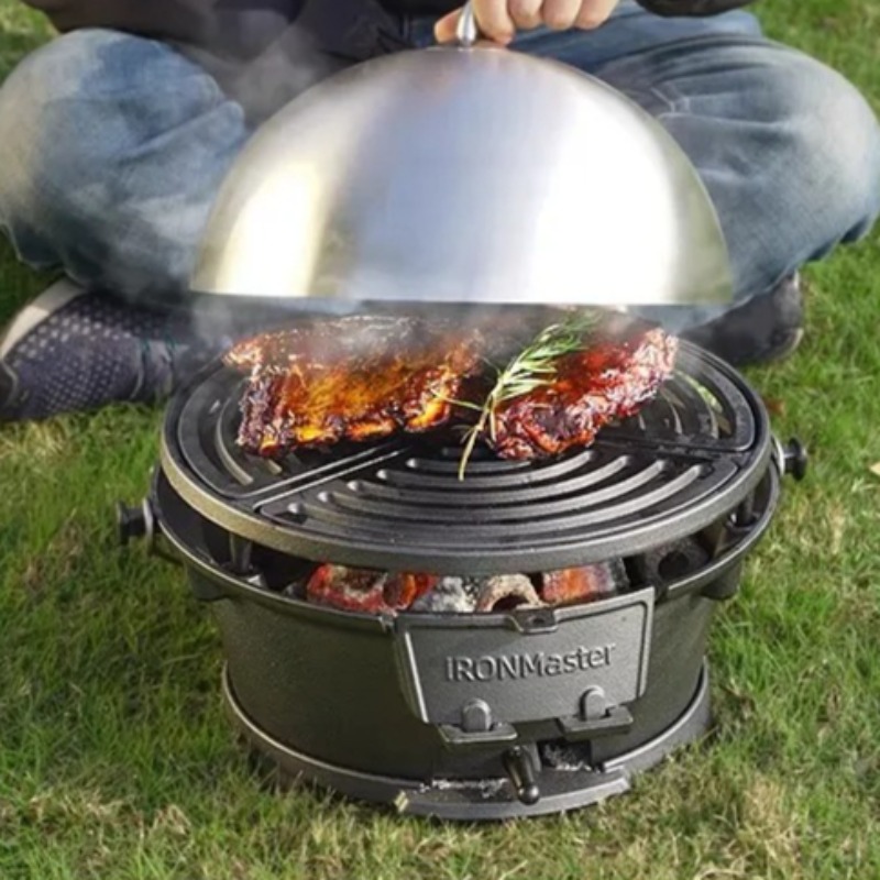 Round Charcoal Grill, Food-Saf - đánh giá và giá Camping Cooking Cast Iron