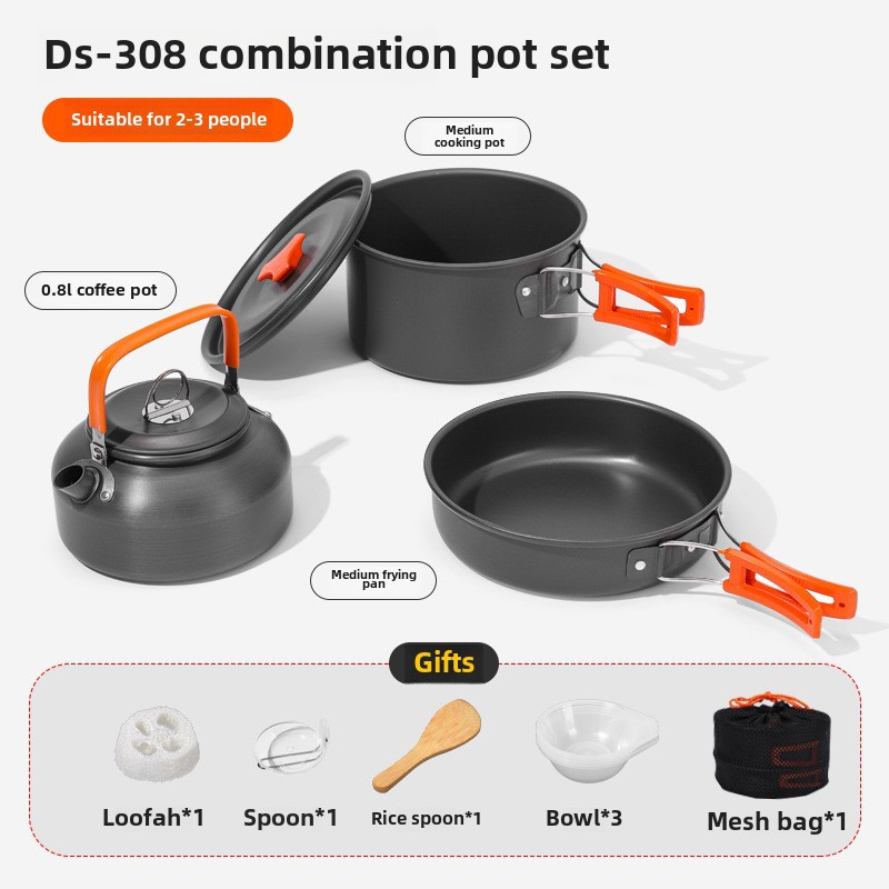 Outdoor Camping Cookware Set f - đánh giá và giá Camping Cooking Set 2 Person