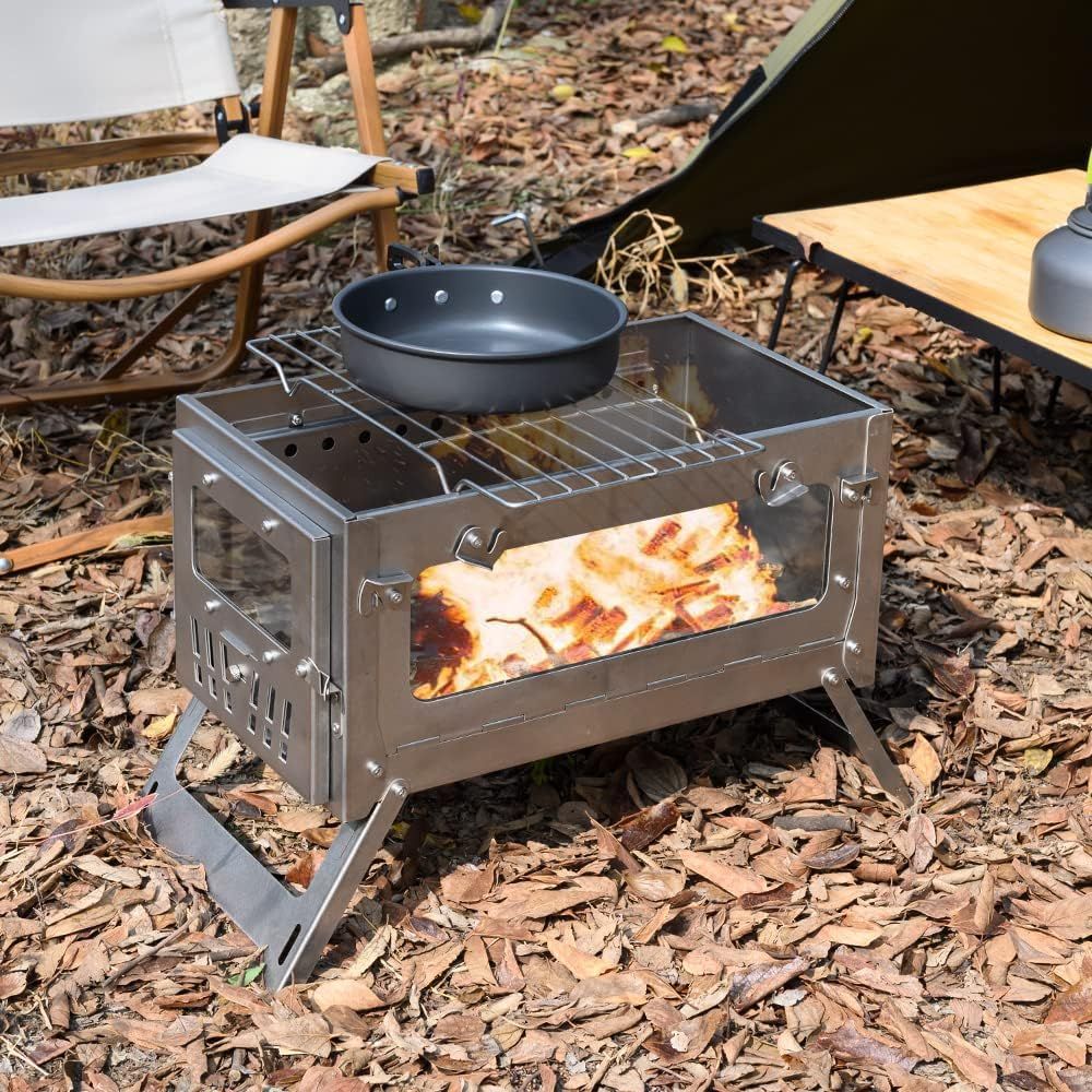 Stainless Steel Portable Tent  - đánh giá và giá Camping Cooking Cast Iron