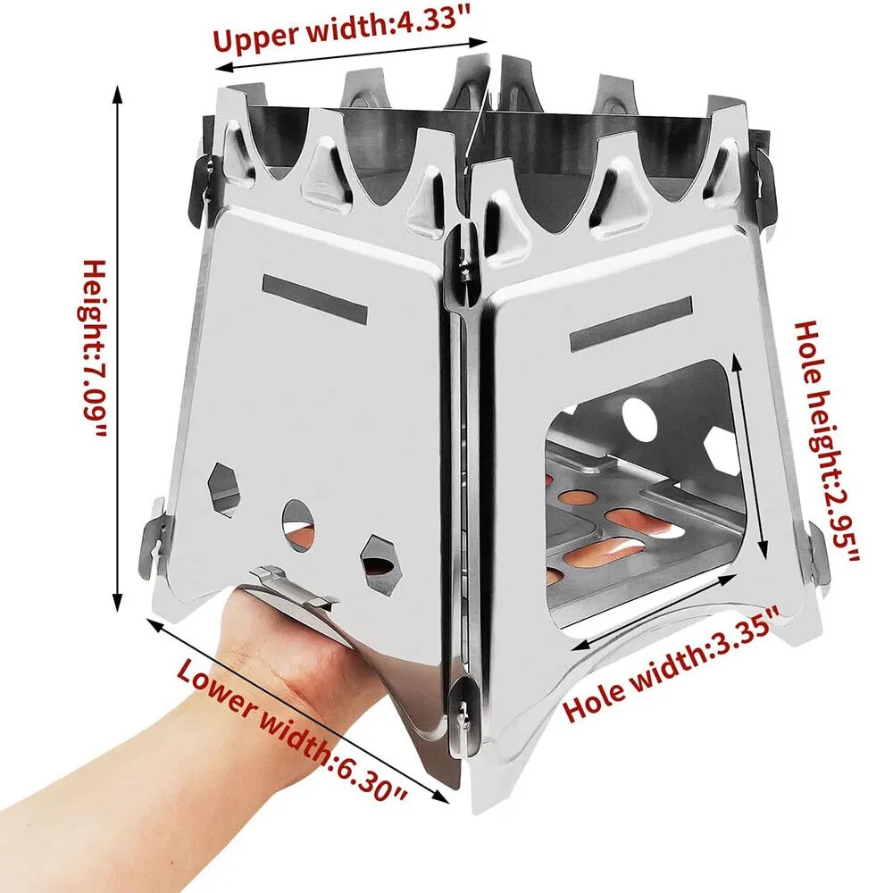 Xách Tay Cắm Trại Gỗ Bếp Với T - đánh giá và giá Camping Cooking Wood Stove