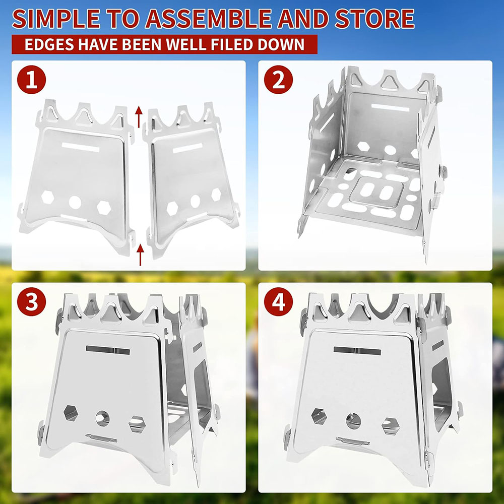 Xách Tay Cắm Trại Gỗ Bếp Với T - đánh giá và giá Camping Cooking Wood Stove